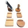 Base móvil de haya de fábrica soporte creativo de escritorio de madera maciza base redonda para teléfono móvil de nogal negro adornos DIY