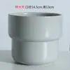 Maceta de cerámica, estilo europeo, para uso doméstico, interior, blanca, de alta gama, tamaño pequeño, para plantas verdes, plantas en maceta y orquídeas, adorno decorativo especializado