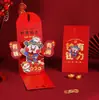 Envelope Vermelho de Ano Novo 2026 Novo Modelo Pop-Up 3D Personalizado Criativo Dobrável Pacote Vermelho para o Ano do Cavalo Envelope de Dinheiro da Sorte para Crianças