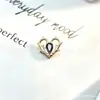 Aretes de Corazón de Espina Dorada de Aleación de Titanio F136 Titanio G23 Rosca Interna Joyería para Piercing de Labio Lengua