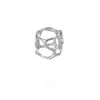 Anillo Hueco Irregular Estilo Transfronterizo Europeo y Americano, Anillo de Moda y Sencillo, Anillo de Lujo Ligero de Gama Alta Versátil de Nicho para Mujer