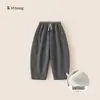 Bangxuan Huzhou Zhili Ropa Infantil Pantalones Casuales Sueltos para Niños Color Sólido Versátil Pantalones Deportivos para Niños Grandes