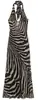 Vestido de Alça com Estampa Animal Moda Casual Slim Fit Venda Quente AliExpress Roupas Femininas Europeias e Americanas