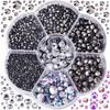 Cross-border dmc hot drill ameixa flor caixa cor redonda strass hot melt adesivo fundo broca diy roupas acessórios jóias atacado