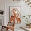 Pintura de pared de fondo de sofá de sala de estar moderna, pintura de piso, mural de pasillo de entrada de elefante naranja, pintura decorativa, pintura colgante