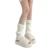 Cubrepierna Holgado Otoño e Invierno Calcetines Apilables Versátiles de Chica Japonesa Calcetines Apilables Metálicos Cubrezapatos de Punto Cálido para Mujer Otoño e Invierno