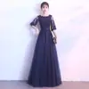 Ropa de Rendimiento Coral de Nuevo Estilo para Verano 2026 Nuevo Elegante Vestido de Anfitrión de Banquete Vestido Largo Retro de Encaje