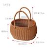 Cesta de picnic cuadrada de plástico tejido con imitación de ratán, asa, cesta de imitación de ratán, cesta de compras, cesta para verduras, cesta para recoger fruta, cesta para frutas y verduras