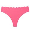 Roupa Íntima Feminina Sem Costura de Uma Peça Personalizada Transfronteiriça, Cor Sólida, Cintura Ondulada Vazada, Cintura Baixa, Nylon Colado para Mulheres