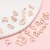 Aleación Cuentas con Letras para Goteo de Aceite Colgante Cuentas Sueltas DIY Pulsera Hecha a Mano Accesorios de Joyería Venta al por Mayor Letras Accesorios DIY
