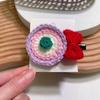 Internet celebridade nova mão-tecida flor de lã grampo de cabelo lateral elegante bonito menina franja clipe boutique acessórios para o cabelo