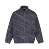 Chaqueta de Cuadros Retro Japonesa para Hombre Primavera Otoño Versátil Estilo de Marca de Moda Americana Holgada Casual Cremallera Solapa Prendas de Abrigo