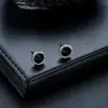 Pendientes de Zirconia con Diamantes de Colores Transfronterizos para Hombres, Pendientes de Lujo Ligero Francés Versátiles de Alta Gama para Mujeres, Joyería de Diseño de Moda Tendencia