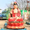 Estátuas de Bodhisattva Guanyin Sentada Estátuas de Buda de Resina do Dharma de Guanyin Ornamentos Adorados em Templos 1,08 metros 1,3 metros 1,6 metros