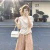 Conjunto de verano: un conjunto completo de tops de manga corta y pantalones de pierna ancha 2026, un estilo relajado y casual, un traje atractivo para mujer