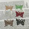 Pegatinas Transfronterizas de Nuevo Dibujo Animado con Patrón de Pedrería, Accesorios para Ropa, Pegatinas Decorativas de Mariposa con Pedrería para Manualidades DIY