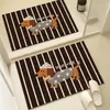 Tapete de Chão de Lama Diatomácea Tecido de Lã Imitação Desenho Animado Tapete de Pé Absorvente para Banheiro Banheiro Vaso Sanitário Vaso Sanitário Tapete Antiderrapante