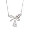 Viento frío sensación fría gota de agua colgante de lazo collar titanio acero mujeres no se decolora estilo nicho cadena clavícula joyería