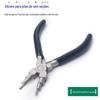 Bobina de enrolamento de tamanho de seis segmentos 6 segmentos redondo 6 segmentos alicate de enrolamento alicate de ponta redonda alicate de joias diy hardware