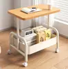 Mesa de Cabeceira Móvel Armazenamento Multicamadas de Chão com Rodas Carrinho Pequeno Prateleira Simples para Quarto de Casa Personalizável