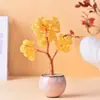 Árvore de Cristal Multicolorida Natural Árvore da Fortuna de Ametista Árvore da Fortuna Árvore de Citrino Decoração de Mesa Ornamento Presente de Aniversário