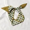 Pañuelo pequeño de seda de doble cara, raya pequeña, para mujer, primavera y otoño, para combinar con camisa, pañuelo versátil, cinta para el pelo, lazo para bolso, cinta de bufanda