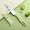 Cuchillo de fruta de acero inoxidable portátil fácil de llevar pelador artefacto suplemento alimenticio para bebés cocina doméstica corte de verduras cuchillo de fruta