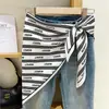 Bufanda Triángulo Flor de Anacardo Coreana Cortina de Trasero Accesorios en Capas para Mujer Cinturón de Jeans Cintura Bufanda de Seda Camisa a Juego para Viaje