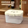 Caja de Almacenamiento para Juego de Té de Camping al Aire Libre Portátil Dos en Uno con Tapa Rejilla de Drenaje a Prueba de Polvo para Estante de Almacenamiento de Tetera de Kung Fu
