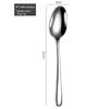 Colher Grossa e Elegante Aço Inoxidável 304 Colher Espessa para Comer e Beber Sopa Colher para Comida Ocidental Cabo Longo Talheres Restaurante