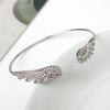 E029 Moda estilo coreano joyería alas de ángel pulsera de diamantes pulsera personalizada abierta alas de diamante pulsera