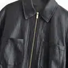 Ins atacado de roupas femininas estilo europeu e americano 2026 Outono Novo Versátil High-End Marca Pequena Design Jaqueta de Couro PU Bicolor