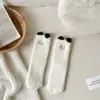 Calcetines lindos de terciopelo coral para mujer, otoño e invierno, calcetines de algodón afelpado, gruesos, para el hogar, para dormir, cálidos, peludos, calcetines de piso de invierno