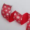 Cinta de Copo de Nieve Navideña Caliente Plata Verde Rojo Hecha a Mano DIY Envoltura de Regalo de Navidad Cinta Cinta Decorativa Accesorios Decorativos