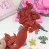 Delfín Estrella de Mar Concha Palmera Sirena Chocolate Fondant Molde para Pastel Herramienta para Velas de Yeso de Aromaterapia