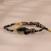 Pulsera Roja de Hilo Estilo Chino para Hombres y Mujeres, con las Ocho Deidades Guardianas, Se Puede Ensartar con Cuentas, Pulseras de Pareja Tejidas para la Buena Suerte