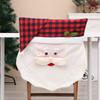 Decoraciones Navideñas Transfronterizas Nueva Cuadrícula Roja Negra Creativa Dibujos Animados Cuadros Cubierta para Silla de Pareja para Ancianos Cubierta para Silla de Mesa