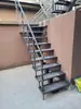 Escalera de Hierro, Escalera de Caracol, Escalera Exterior, Pasamanos Segundo Piso, Plataforma de Escalera, Barandilla Metálica de un Solo Lado, Cinta de Boda