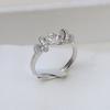 Anillo abierto de plata S925 para mujer, anillo ajustable para dedo, con perla, 7-8 accesorios semiacabados, soporte vacío 05