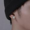 Pendientes avanzados con tachuelas de diamantes para hombre, nuevos y populares pendientes superdeslumbrantes exagerados europeos y americanos para mujer 2024