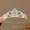 Tiara de Coroa Princesa Infantil Fita de Cabelo de Pérola Elástico para Cabelo Corda de Cabelo para Meninas Alta Elasticidade Corda de Cabelo Acessório de Coque para Cabelo