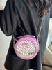 2026 Nuevo Modelo Nuevo Estilo Chino Moda Femenina Simple Perla Bolso Redondo Pequeño Bordado Estilo Nacional Bolso Cruzado con Cadena