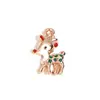 Nuevo Aleación de Navidad Gota de Aceite DIY Accesorios para Joyería Papá Noel Campana Bastón Pulsera Pendientes Colgante Colgante