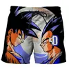 Pantalones Cortos de Verano Europeos y Americanos Dragon Ball Huo Sombra Impresos en 3D Pantalones Casuales Sueltos de Verano Pantalones de Playa para Hombre de Anime Japonés