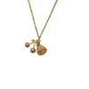 Collar Moda Casual Accesorios Cadena Molida de Acero Inoxidable Collar con Elemento de Cereza Oro Colgante Femenino Accesorios DIY Hombre