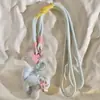 Óculos de Sol Coração Estilo Ins Fofo Pingente de Gato Branco Capa de Celular Lanyard Alça Longa Transversal Alça Universal para Celular