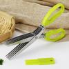 Tijeras de Acero Inoxidable Tijeras Multifuncionales para Alimentos Cocina Hogar Tijeras de Cinco Capas para Verduras Cebolla Verde Poderosas Tijeras de Papel Multicapa
