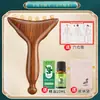 Herramienta de tres puntas Suzaku: Peine Masajeador Ocular Pequeño Flor de Loto de Palo de Rosa de Cálao, Peine Meridian, Masajeador de Puntos de Acupuntura Facial, Estirador de Tendones Faciales