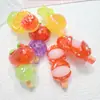 Brochetas de Fruta Transparentes de Hielo Accesorios de Resina DIY Pegamento de Crema Cabeza de Pasador Diadema Funda para Teléfono Móvil Colgante para Llavero Material para Zapatos