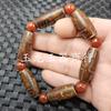 Pulsera de ágata de Xizang con cuentas una, dos, tres, cuatro, cinco, seis, nueve ojos colmillo de tigre Ruyi joyería pulsera de jade luantong
